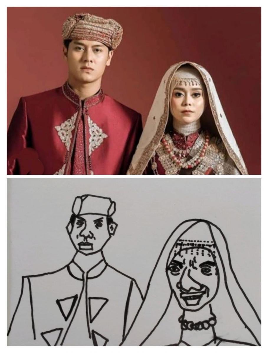 sketsa kocak artis Indonesia (facebook.com/ekone.amalia)