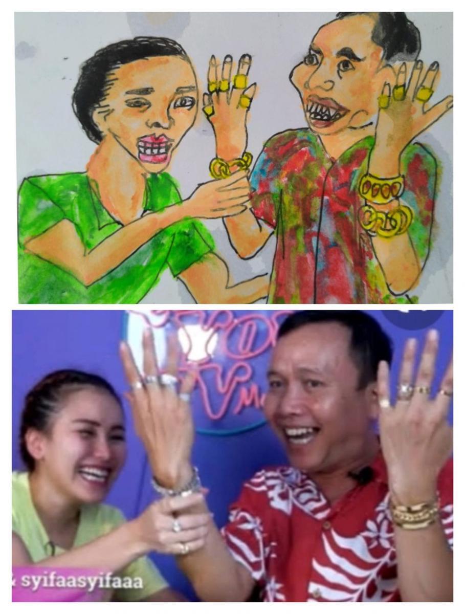 sketsa kocak artis Indonesia (facebook.com/ekone.amalia)