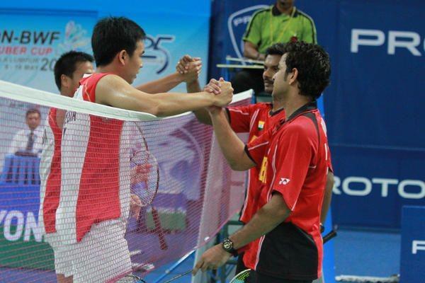 Hendra Setiawan di Thomas Cup 2010 (twitter.com/kohendralovers)
