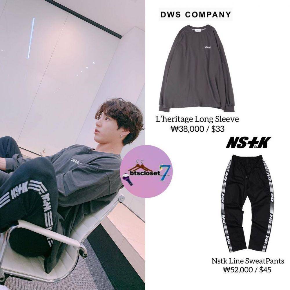 harga outfit Jungkook BTS (instagram.com/@btscloset___)
