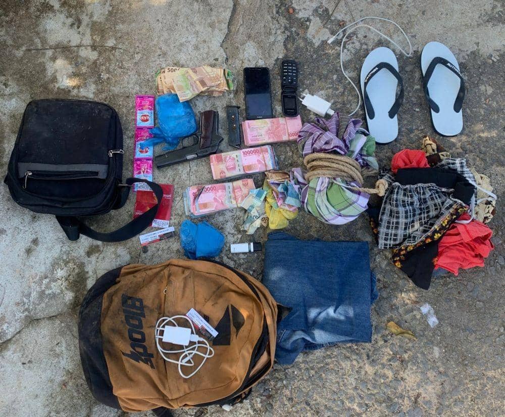 Barang bukti milik komplotan perampok di Aceh Timur. (Foto: Humas Polres Aceh Timur)