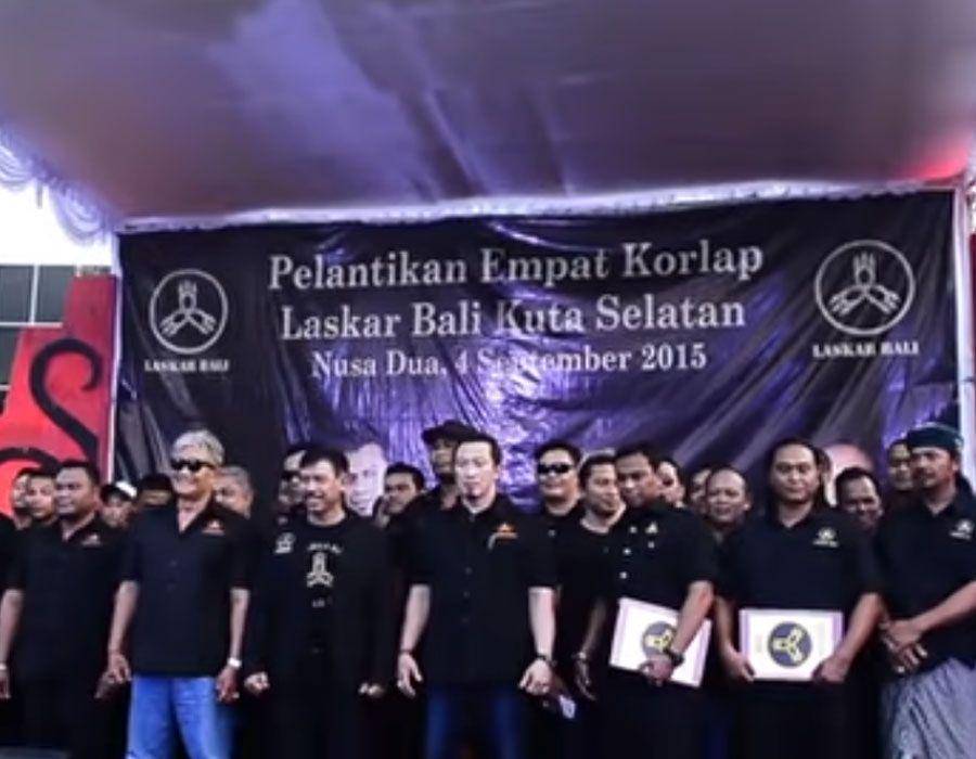 Jro Bima saat mengikuti salah satu kegiatan Laskar Bali (youtube.com/chandra permana)