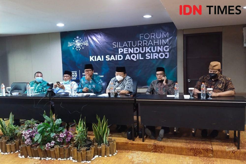 Konferensi pers pendukung Said Aqil Siradj Maju Kembali Jadi Ketum PBNU. (IDN Times/Ilman Nafi'an)