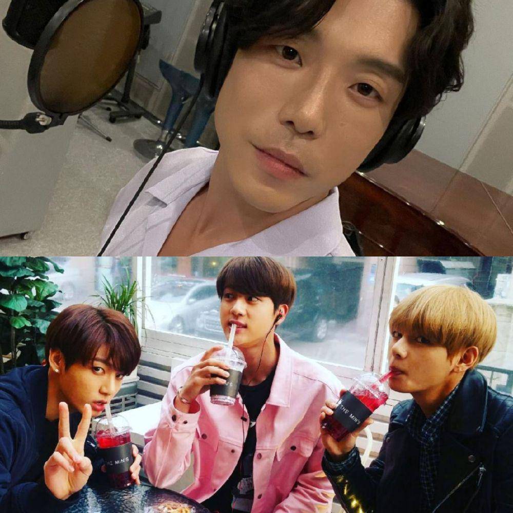 Changmin 2AM dan momen member BTS mengunjungi kafenya. (instagram.com/p.f.changmin)