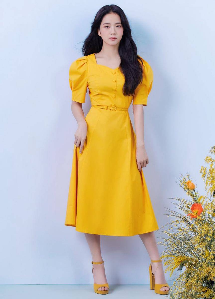 Dress Vintage Style Jisoo BLACKPINK (twitter.com/blackpinkbabo)