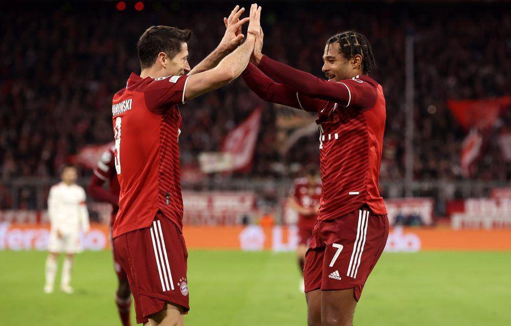 potret Robert Lewandowski dan Serge Gnabry (twitter.com/ChampionsLeague)