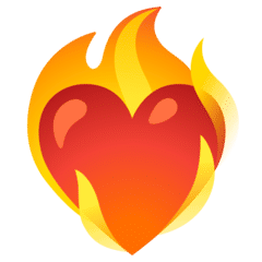 Heart on Fire emoji(emojipedia.org)