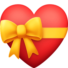 Heart with Ribbon emoji(emojipedia.org)