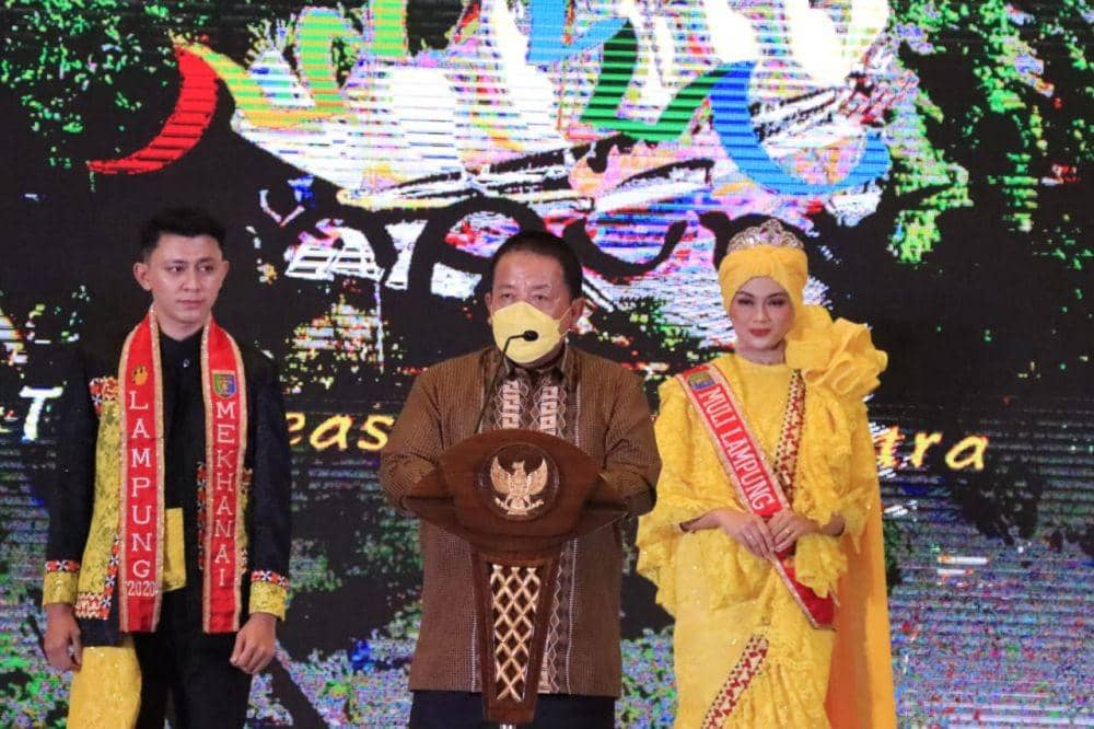 Malam Grand Final Pemilihan Muli Mekhanai Provinsi Lampung 2021 sukses digelar, Selasa (2/11/2021) malam. (instagram.com/pemprov.lampung).