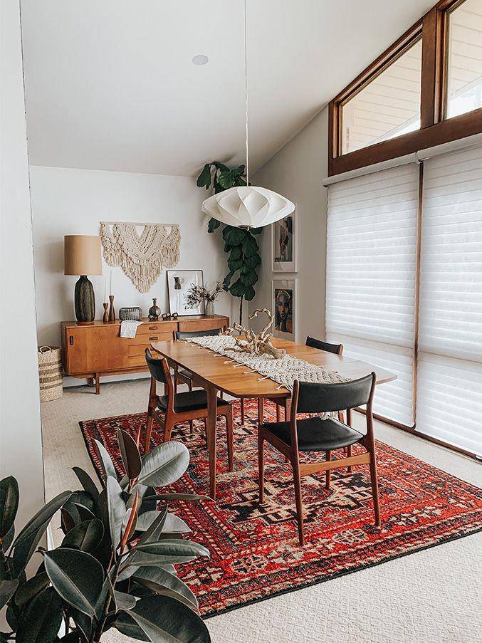 Ruang makan bergaya bohemian. (dreamgreendiy.com)
