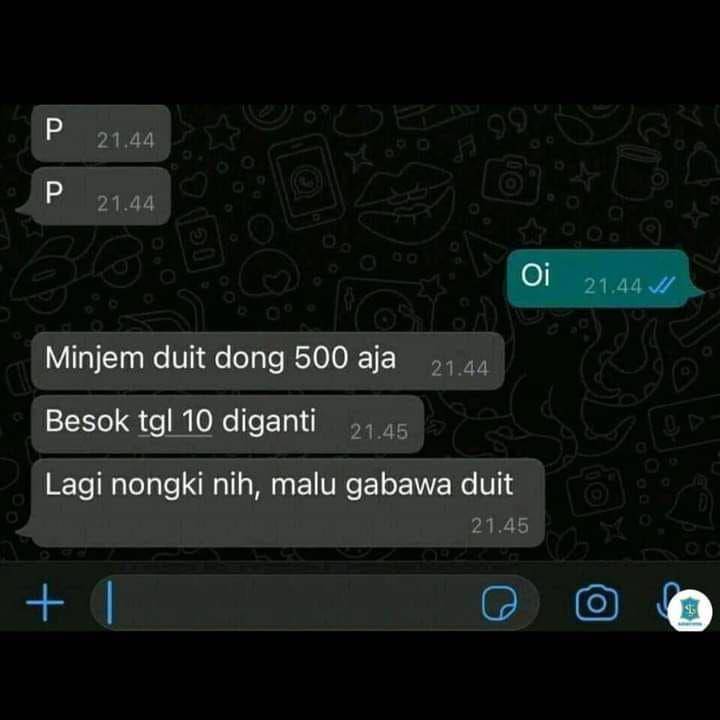 chat satu huruf (instagram.com/istana_receh)