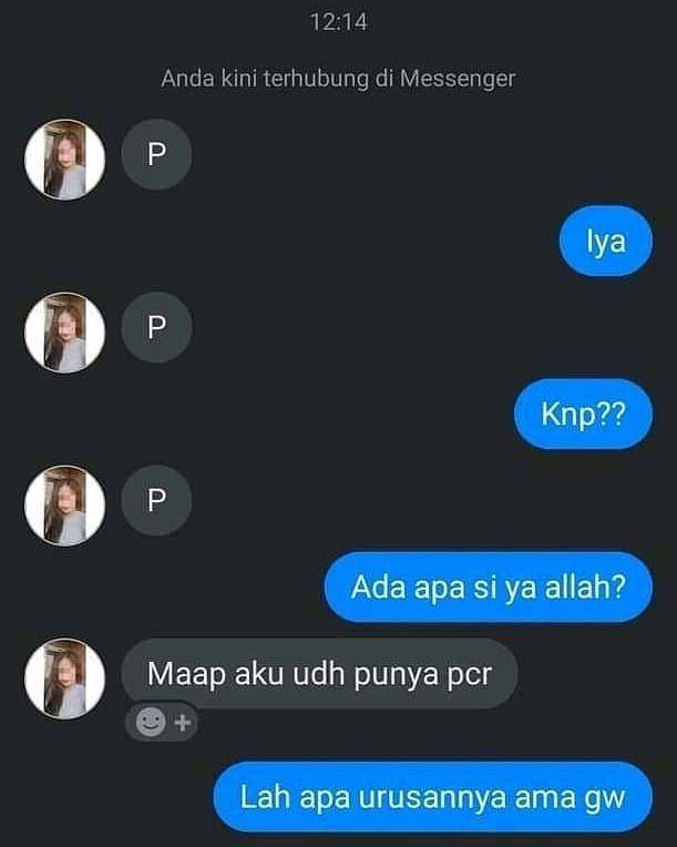 chat satu huruf (instagram.com/kalselgokil)