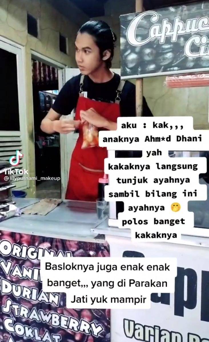 Tukang cilok mirip Al Ghazali (TikTok.com/lilypurnami_makeup)