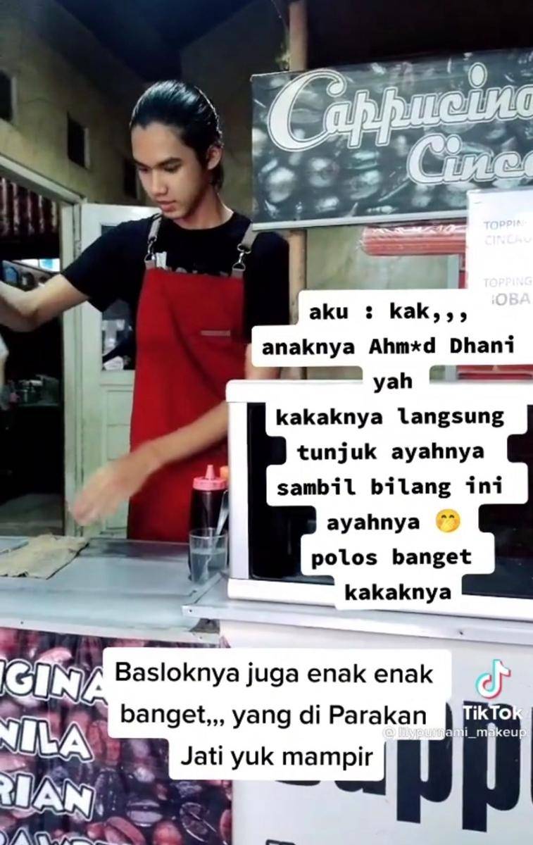 Tukang cilok mirip Al Ghazali (TikTok.com/lilypurnami_makeup)