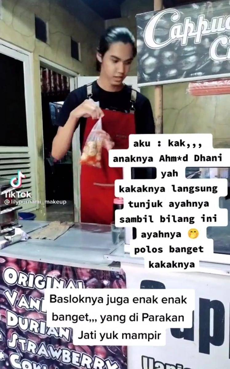 Tukang cilok mirip Al Ghazali (TikTok.com/lilypurnami_makeup)