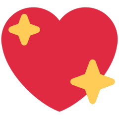 Sparkling Heart emoji(emojipedia.org)