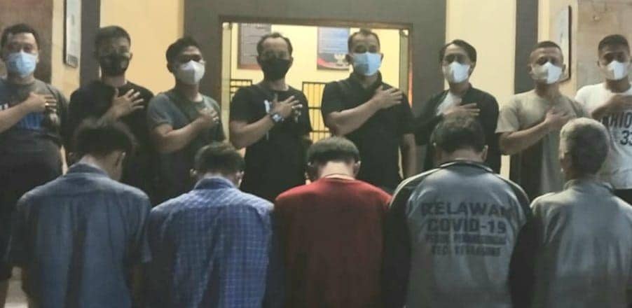 Polsek Kota Agung Tangkap 8 Terduga Perjudian Togel Hong Kong