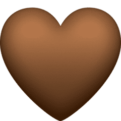 Brown Heart emoji(emojipedia.org)