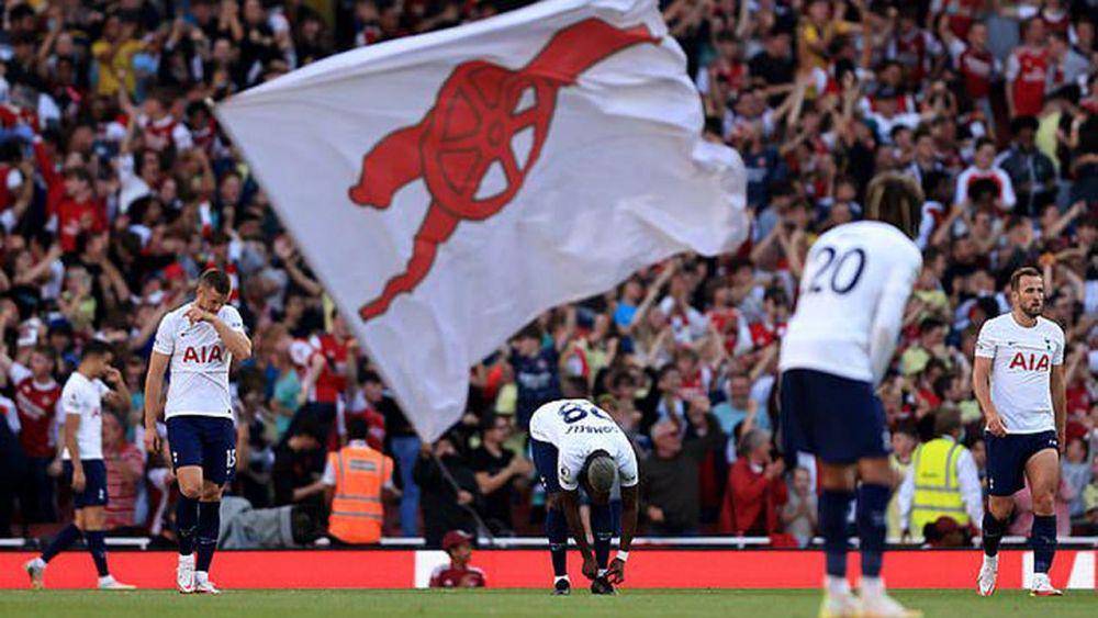 potret kekecewaan pemain Spurs saat dikalahkan Arsenal (dailyadvent.com)