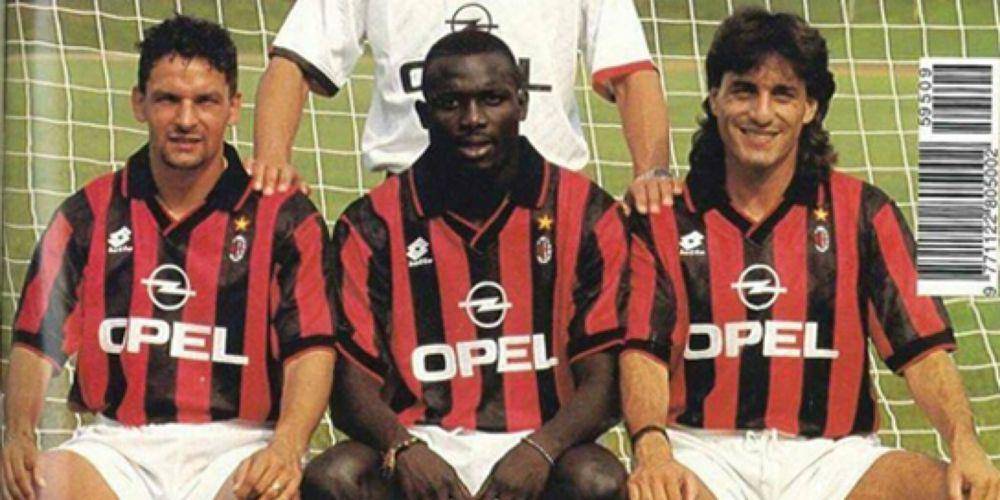 Paulo Futre (paling kanan) bersama Baggio dan Weah (twitter.com/PauloFutre)