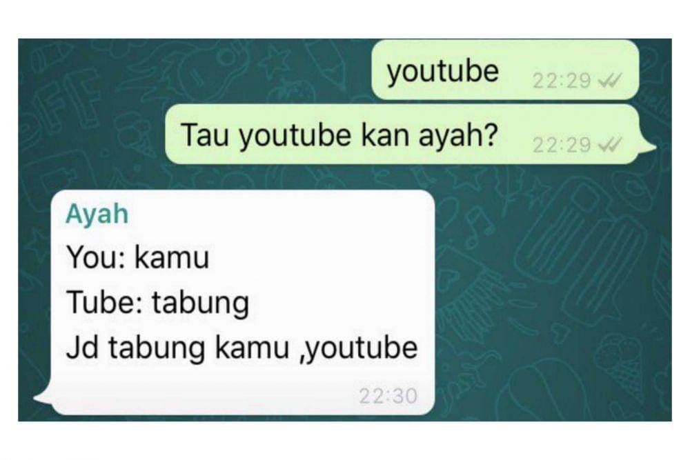 chat kocak bersama bapak (twitter.com/chocomilktae)