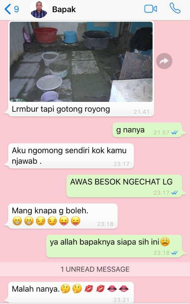 chat kocak bersama bapak (twitter.com/withjeonghannie)