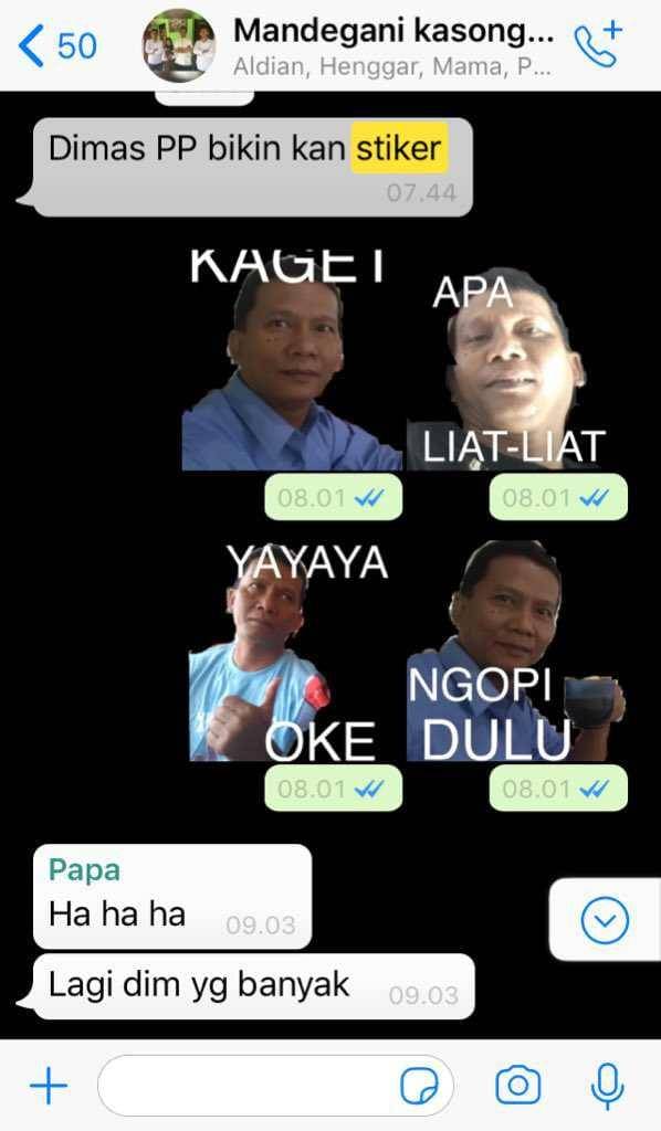 chat kocak bersama bapak (twitter.com/dimskygni)