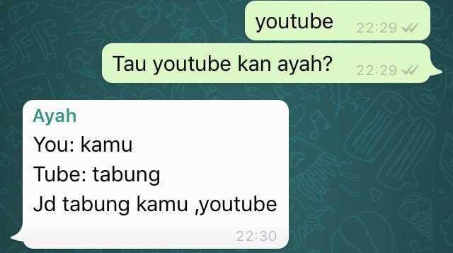 chat kocak bersama bapak (twitter.com/chocomilktae)