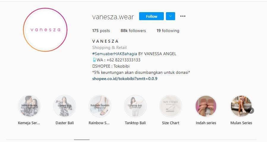 Bisnis yang sudah dijalani oleh Vanessa Angel dan Febri Ardiansyah (instagram.com/vanesza.wear)