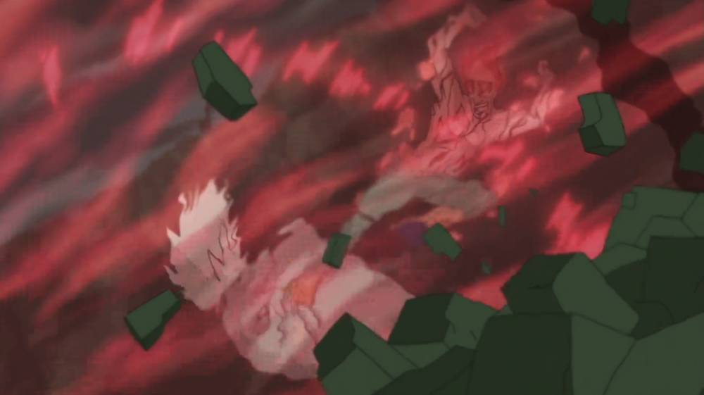 Madara dihajar Guy. (Dok. Pierrot/Naruto Shippuden)