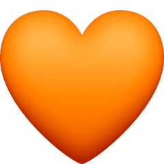 Orange Heart emoji(emojipedia.org)