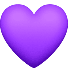 Purple Heart emoji(emojipedia.org)