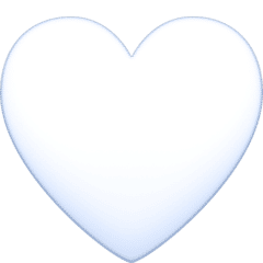 White Heart emoji(emojipedia.org)