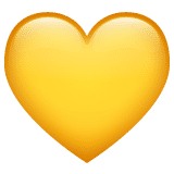 Yellow Heart emoji(emojipedia.org)