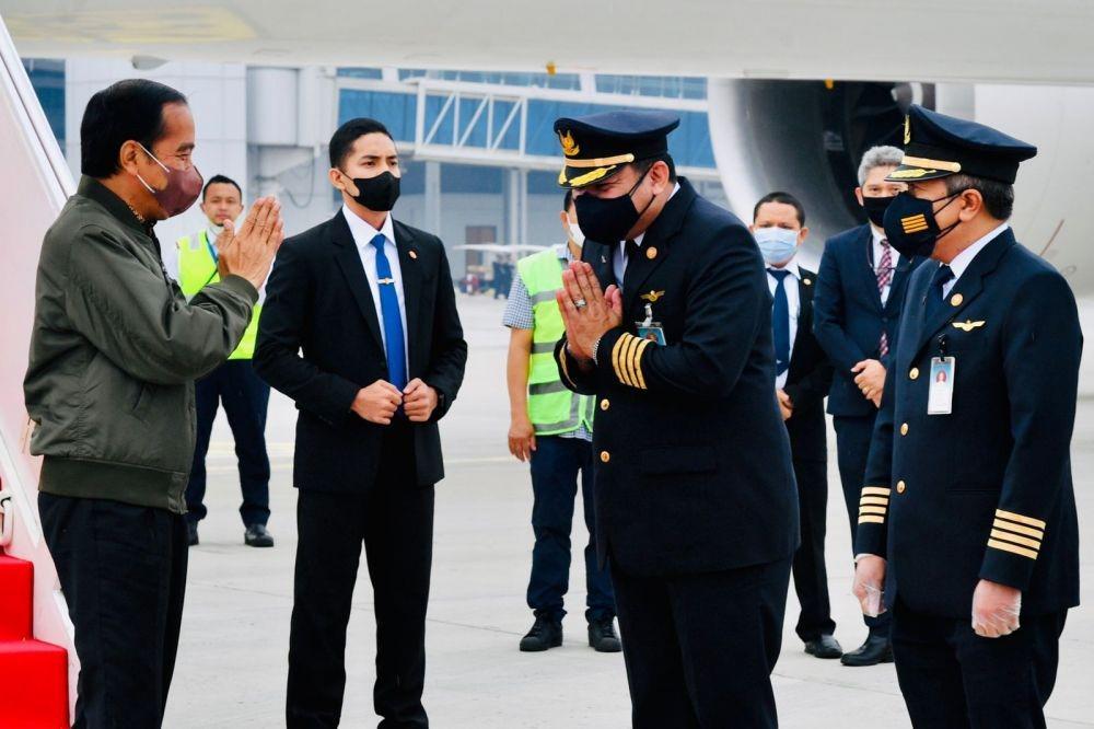 Presiden Jokowi tiba kembali di Indonesia pada Jumat (5/11/2021). (dok. Biro Pers Kepresidenan)