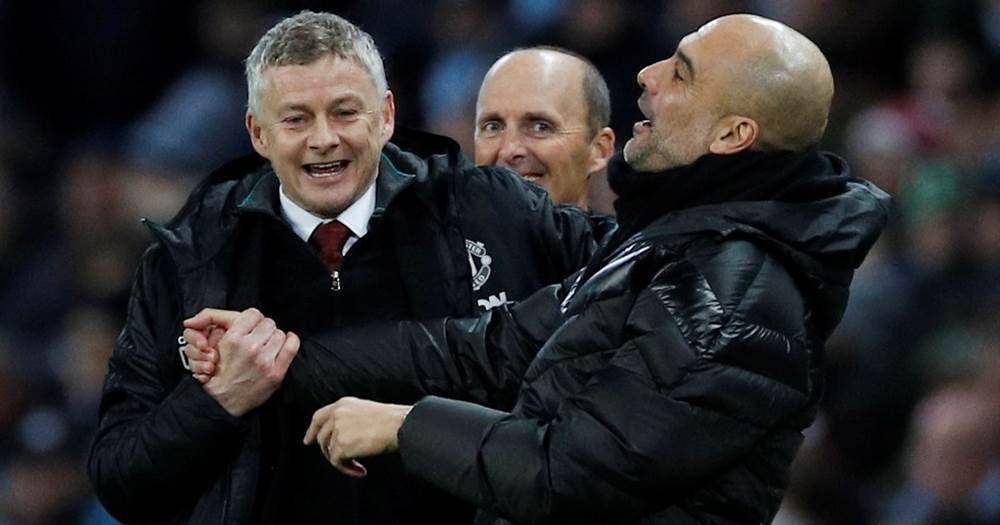 potret Ole Gunnar Solskjaer bersama Pep Guardiola (tribuna.com)