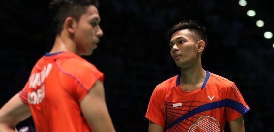 potret Fajar/Rian di Sea Games 2017 (twitter.com/INABadminton)