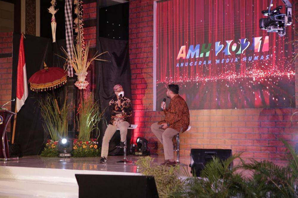 Kementerian Komunikasi dan Informatika (Kominfo) kembali menggelar Anugerah Media Humas (AMH) 2021. AMH kali ini digelar di Pulau Dewata, Bali, Kamis (4/11). (Dok. Kominfo)