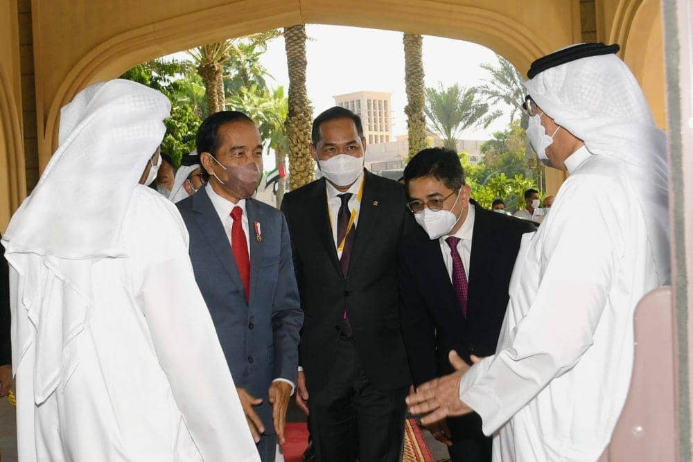 Presiden Jokowi bertemu dengan pengusaha dan investor Uni Emirat Arab, di Dubai. (dok. Biro Pers Kepresidenan)