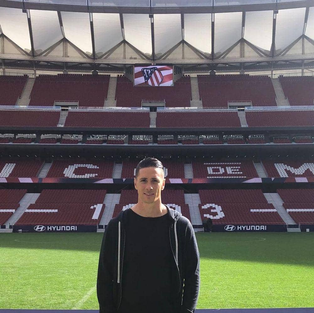 Fernando Torres saat mengunjungi stadion Wanda Metropolitano. (instagram.com/fernandotorres)
