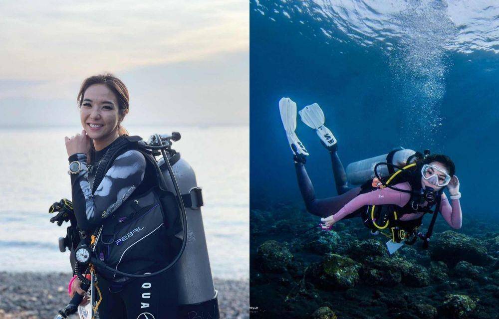 Gisella Anastasia scuba diving (Yansu_diving via Instagram.com/gisel_la/)