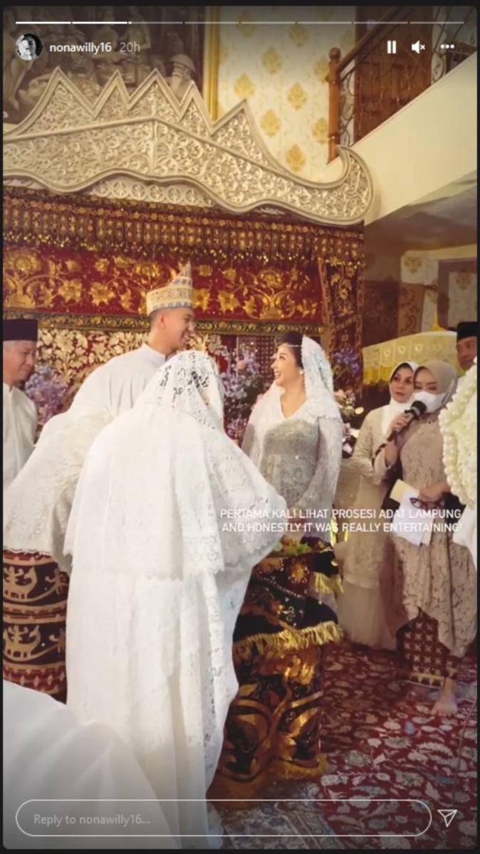 Pengajian 4 bulanan adat Lampung Nikita Willy (Instagram.com/nonawilly16/)