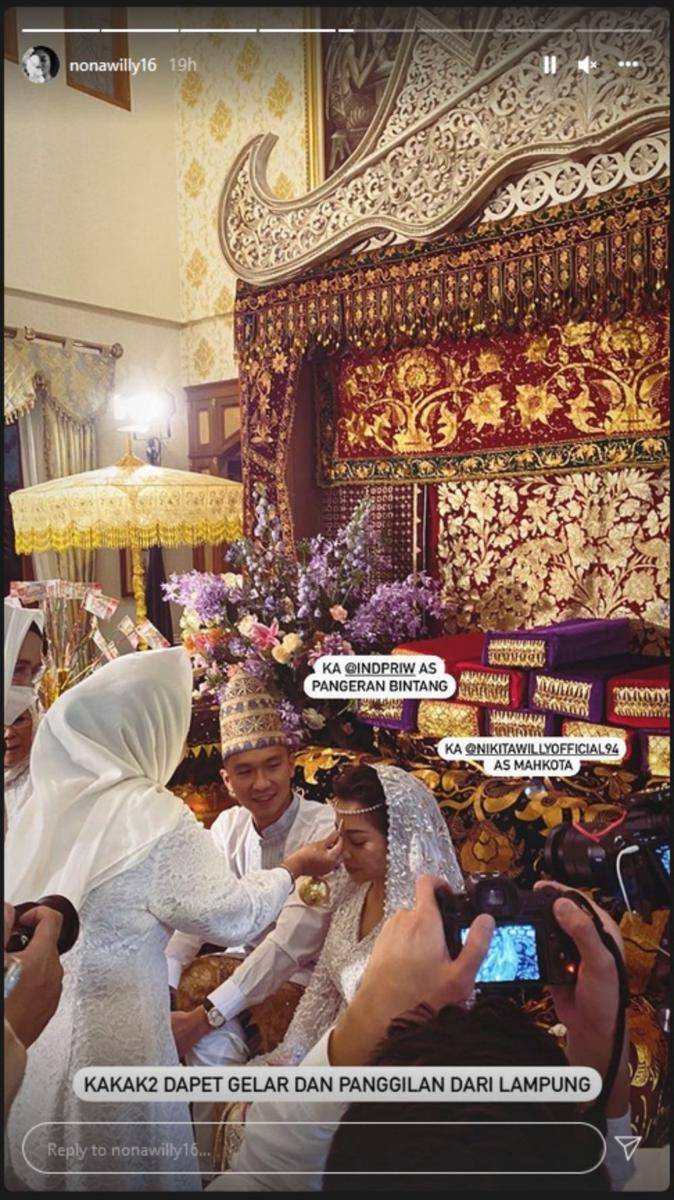 Pengajian 4 bulanan adat Lampung Nikita Willy (Instagram.com/nonawilly16/)