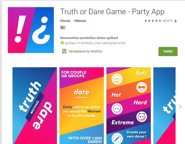 Truth or Dare Game – Party App (dok. Chouic/Dhama Ihram)