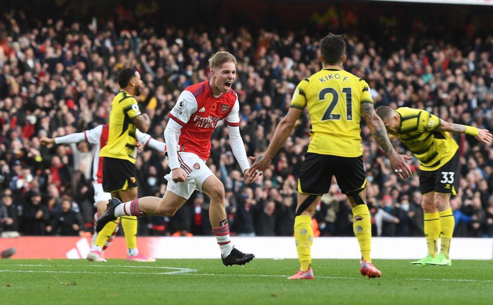 selebrasi gol Emil Smith Rowe (twitter.com/Arsenal)