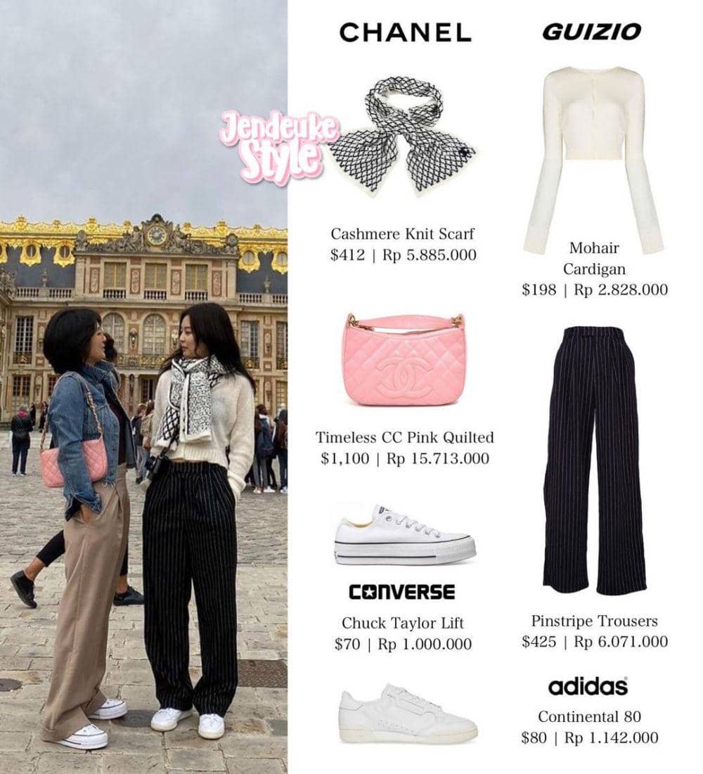 harga cardigan Jennie BLACKPINK (instagram.com/jendeukestyle)