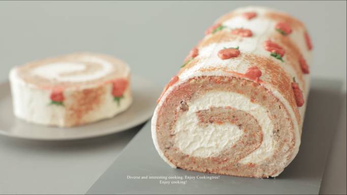 ilustrasi carrot roll cake (dok. youtube.com/Cooking tree 쿠킹트리)