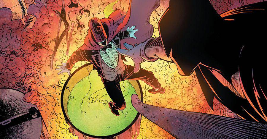 Red Hood sebelum menjadi Joker, tak sengaja dijatuhkan Batman ke tangki bahan kimia. (quirkybyte.com)