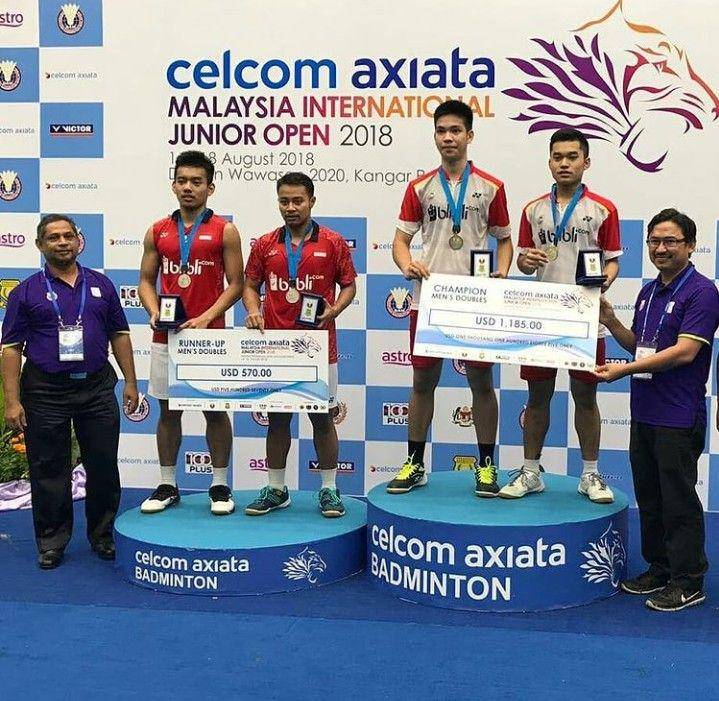 Leo Rolly/Daniel Marthin di Malaysia International Junior Open 2018. (instagram.com/daniel.marthin)