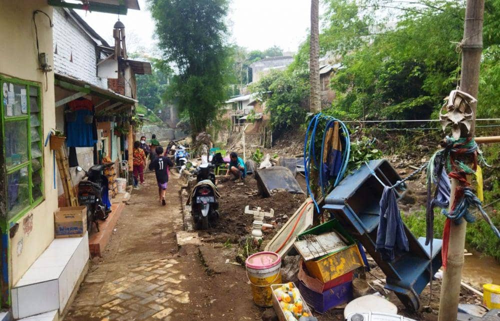 Kondisi di kawasan Kampung Putih, Kota Malang pasca banjir. Dok/istimewa